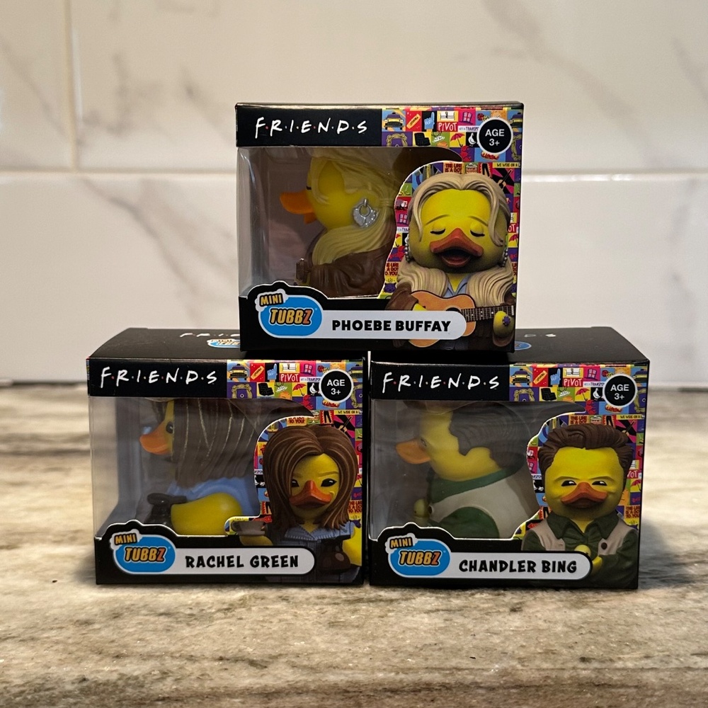 Friends TV Series RACHEL CHANDLER PHOEBE MINI TUBBZ Cosplaying Duck Collectibles
